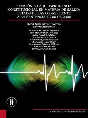 cover image of Revision a la jurisprudencia constitucional en materia de salud